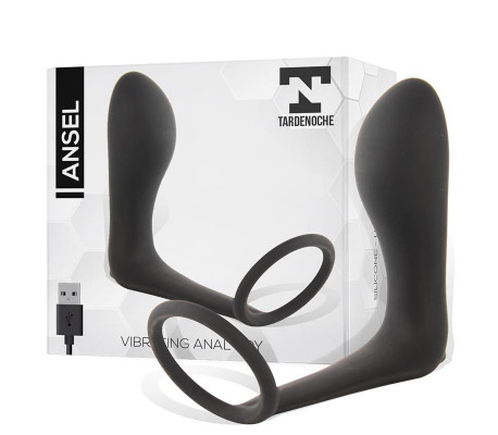 Ansel Plug Anal con Vibración y Anillo USB Silicona