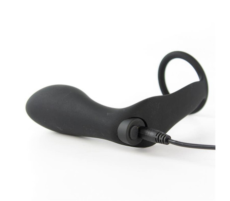 Ansel Plug Anal con Vibración y Anillo USB Silicona