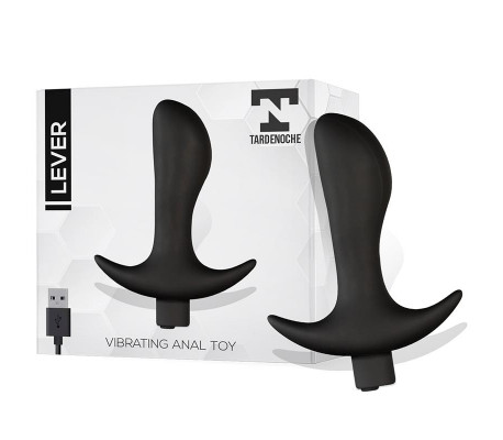 Lever Plug Anal con Vibración USB Silicona