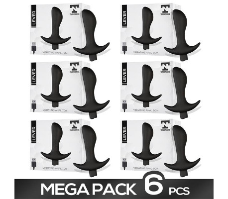 Pack de 6 Lever Plug Anal con Vibracion