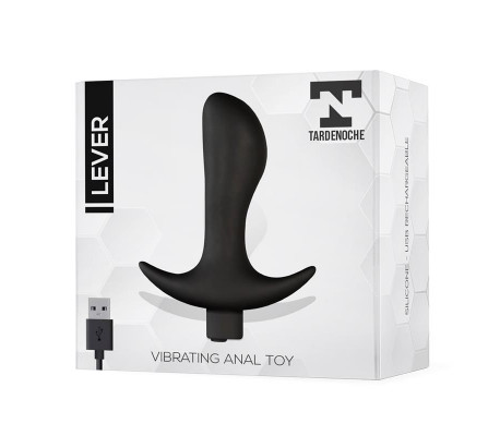 Lever Plug Anal con Vibración USB Silicona