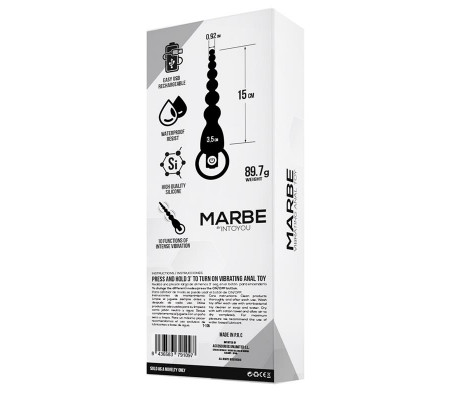 Marbe Cadena Anal con Vibración USB Silicona