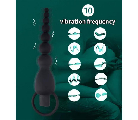 Marbe Cadena Anal con Vibración USB Silicona