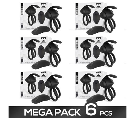 Pack de 6 Anillo Doble para el Pene con Control Remoto