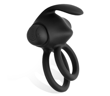 Reerin Anillo Vibrador USB Dual Control Remoto USB Silicona