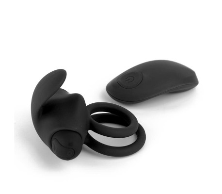 Reerin Anillo Vibrador USB Dual Control Remoto USB Silicona