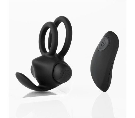 Reerin Anillo Vibrador USB Dual Control Remoto USB Silicona