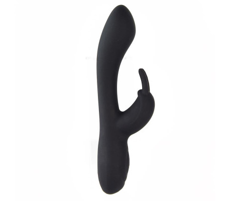 Noir Vibrador Silicona Líquida Inyectada 2 Motores USB
