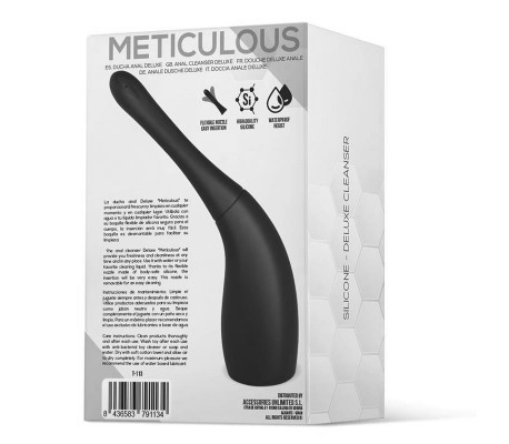 Meticulous Ducha Anal Deluxe Silicona Negro