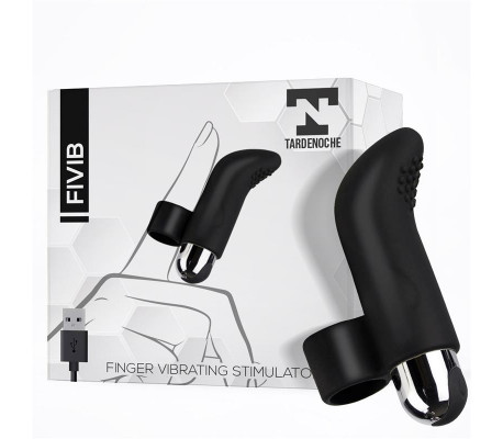 Fivib Estimulador de Dedo USB Silicona Negro