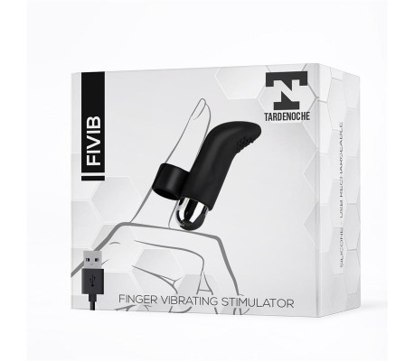 Fivib Estimulador de Dedo USB Silicona Negro