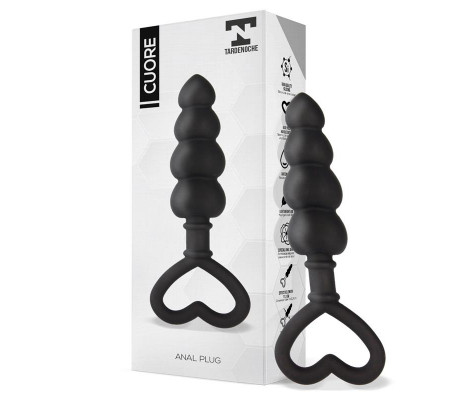 Cuore Plug Anal Silicona Negro