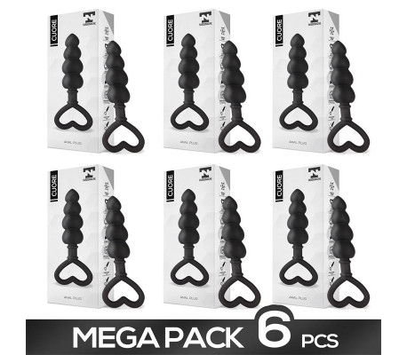 Pack de 6 Cuore Plug Anal Silicona