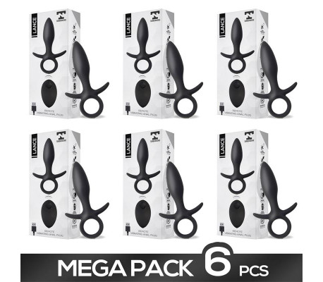 Pack 6 Lance Remote Vibrating Anal Plug USB