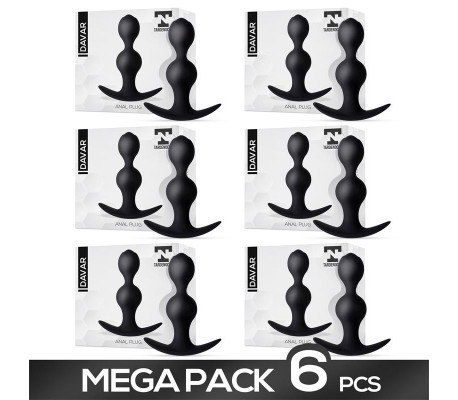 Pack de 6 Davar Plug Anal de Silicona
