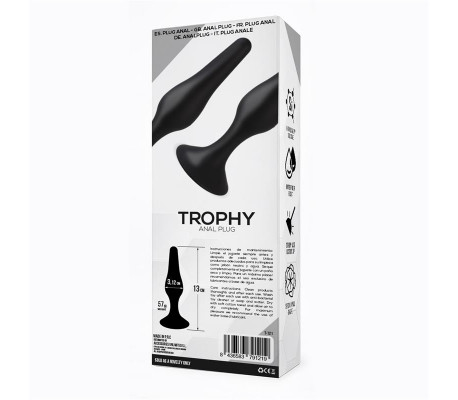 Trophy Plug Anal 13 cm Silicona Negro