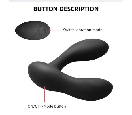 Brett Masajeador Prostático Control Remoto USB Silicona Líquida
