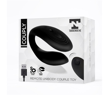Couply Juguete para Parejas con Control Remoto USB Unibody Silicona Líquida
