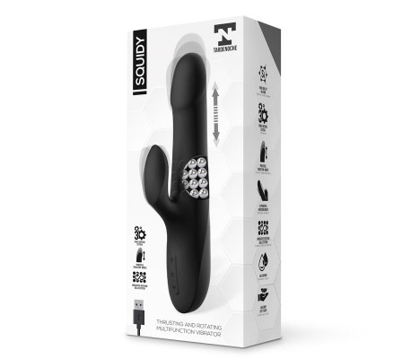 Squidy Vibrador Función de Movimiento Up and Down y Bolas Rotadoras USB Silicona