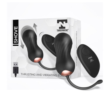 Shove Huevo con Movimiento Thrusting y Vibrador con Control Remoto