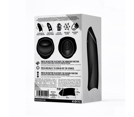 Evony Masturbador Masculino Sexo Oral Succión y Vibración 2 Motores USB Silicona