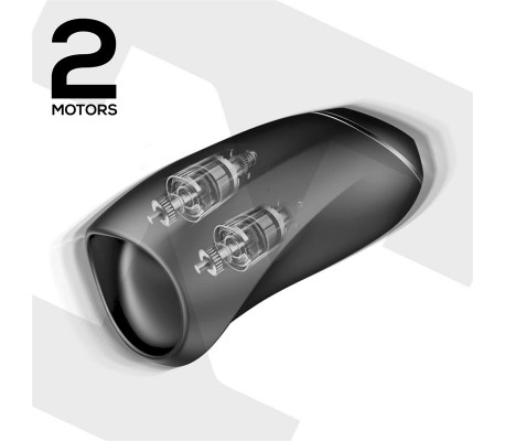Evony Masturbador Masculino Sexo Oral Succión y Vibración 2 Motores USB Silicona