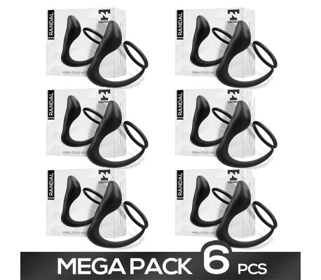 Pack de 6 Randal Plug Anal con Anillo para el Pene