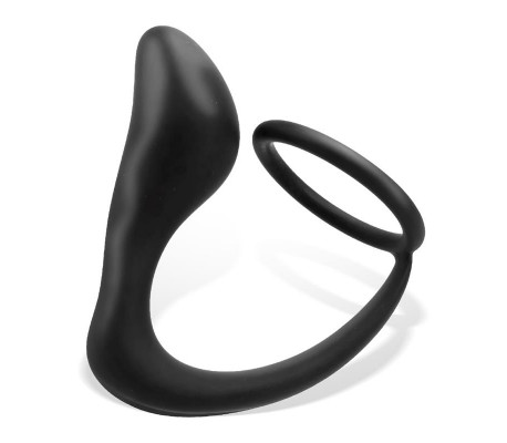 Randal Plug Anal con Anillo para el Pene Silicona Negro