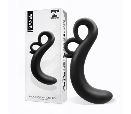 Banee Estimulador Prostático de Fácil Extracción Silicona Negro