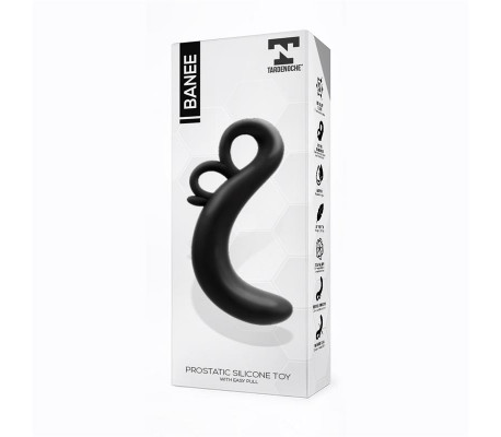 Banee Estimulador Prostático de Fácil Extracción Silicona Negro