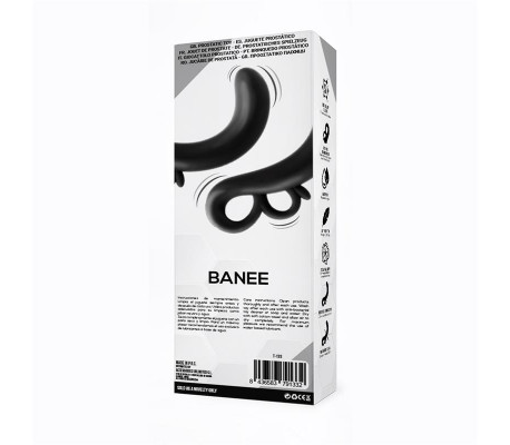 Banee Estimulador Prostático de Fácil Extracción Silicona Negro