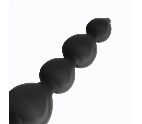 Clyde Plug Anal con Bolas con Aro de Fácil Extracción Silicona Negro