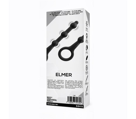 Elmer Plug Anal con Aro de Fácil Extracción Silicona Negro