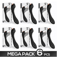 Pack de 6 Pulsar Vibrador con Pulsacion y Esqueleto Articulado Silicona
