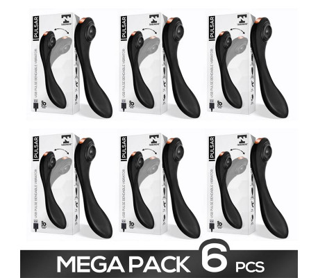 Pack de 6 Pulsar Vibrador con Pulsacion y Esqueleto Articulado Silicona