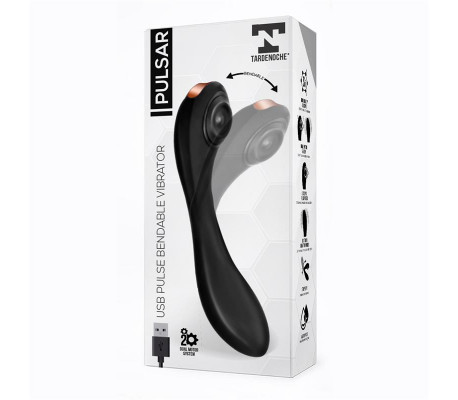 Pulsar Vibrador con Pulsación y Esqueleto Articulado Silicona USB
