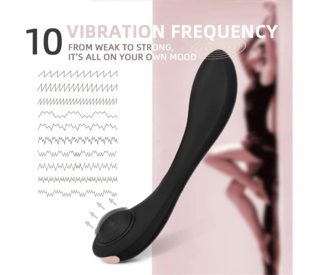 Pulsar Vibrador con Pulsación y Esqueleto Articulado Silicona USB