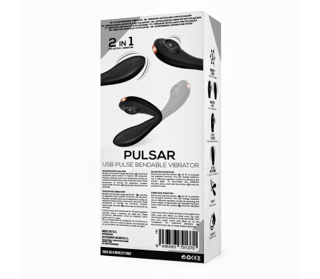 Pulsar Vibrador con Pulsación y Esqueleto Articulado Silicona USB