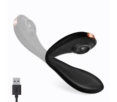 Pulsar Vibrador con Pulsación y Esqueleto Articulado Silicona USB
