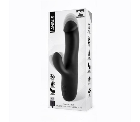 Angus Vibrador con Función de Movimiento Thrusting 2 Motores Silicona USB