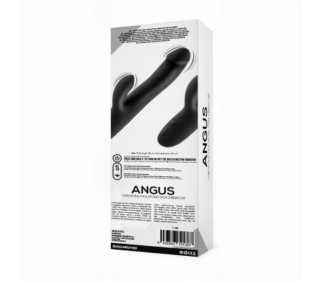 Angus Vibrador con Función de Movimiento Thrusting 2 Motores Silicona USB