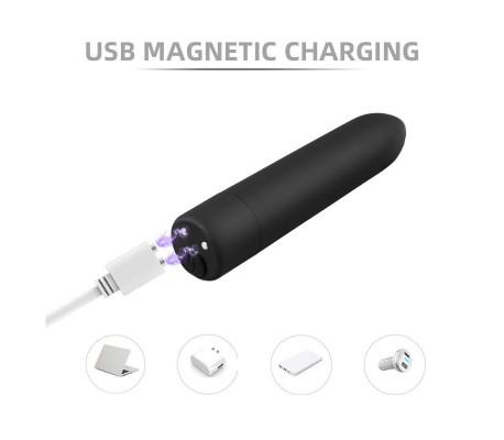 Magny Bala Vibradora Recargable USB Magnético