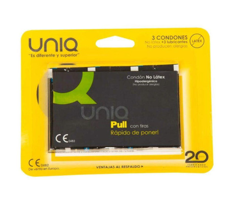 Preservativos con Tiras Pull Condoms Sin Látex 3 pcs