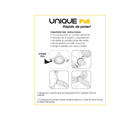 Preservativos con Tiras Pull Condoms Sin Látex 3 pcs